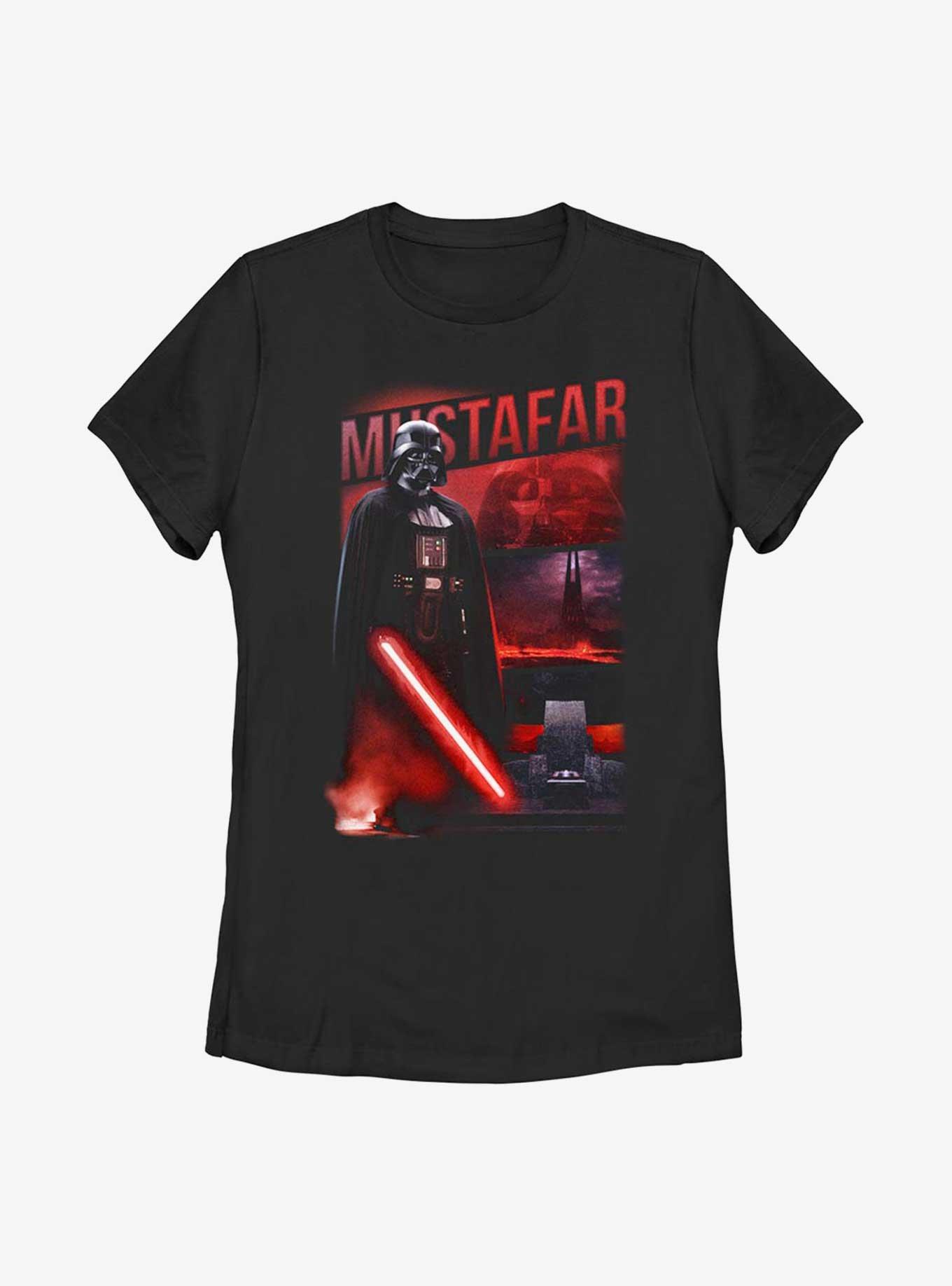 Star Wars Obi-Wan Kenobi Mustafar Darth Vader Womens T-Shirt, BLACK, hi-res