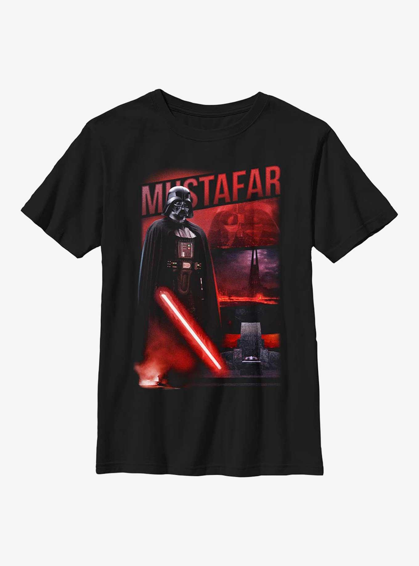 Star Wars Obi-Wan Kenobi Mustafar Darth Vader Youth T-Shirt, BLACK, hi-res