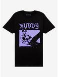 Huddy Purple Portrait T-Shirt, BLACK, hi-res