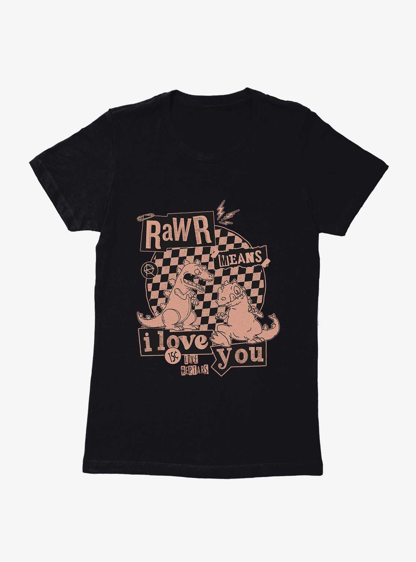 Rugrats Punk Poster Rawr Means I Love You Womens T-Shirt, , hi-res