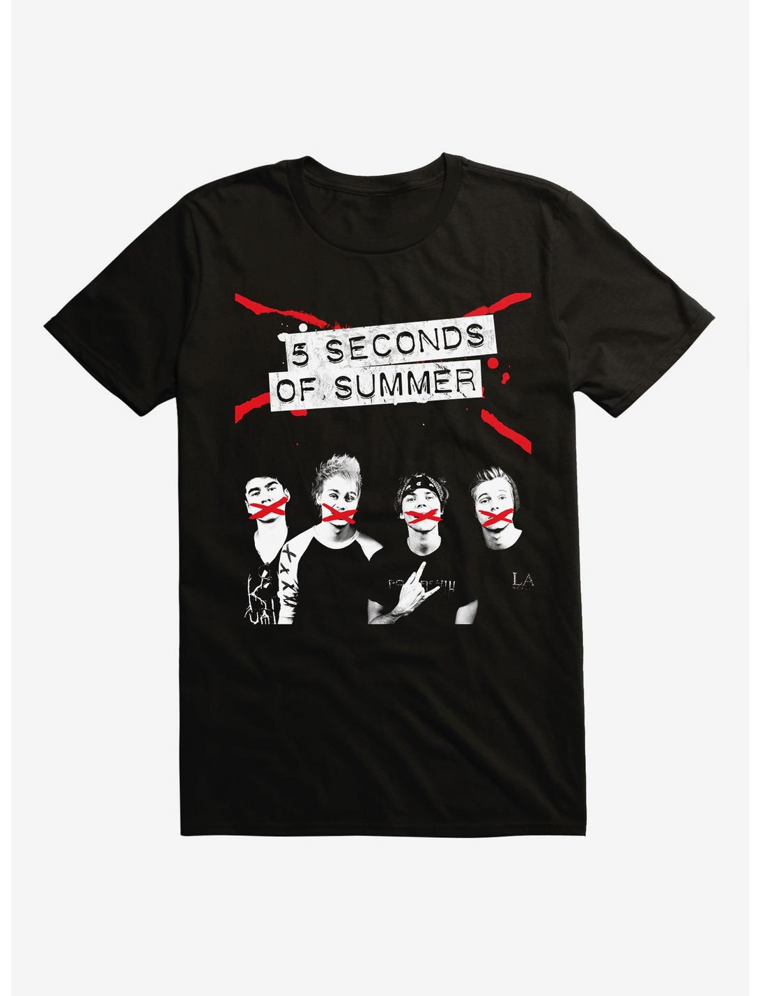 5 Seconds Of Summer Band Photo T-Shirt, BLACK, hi-res