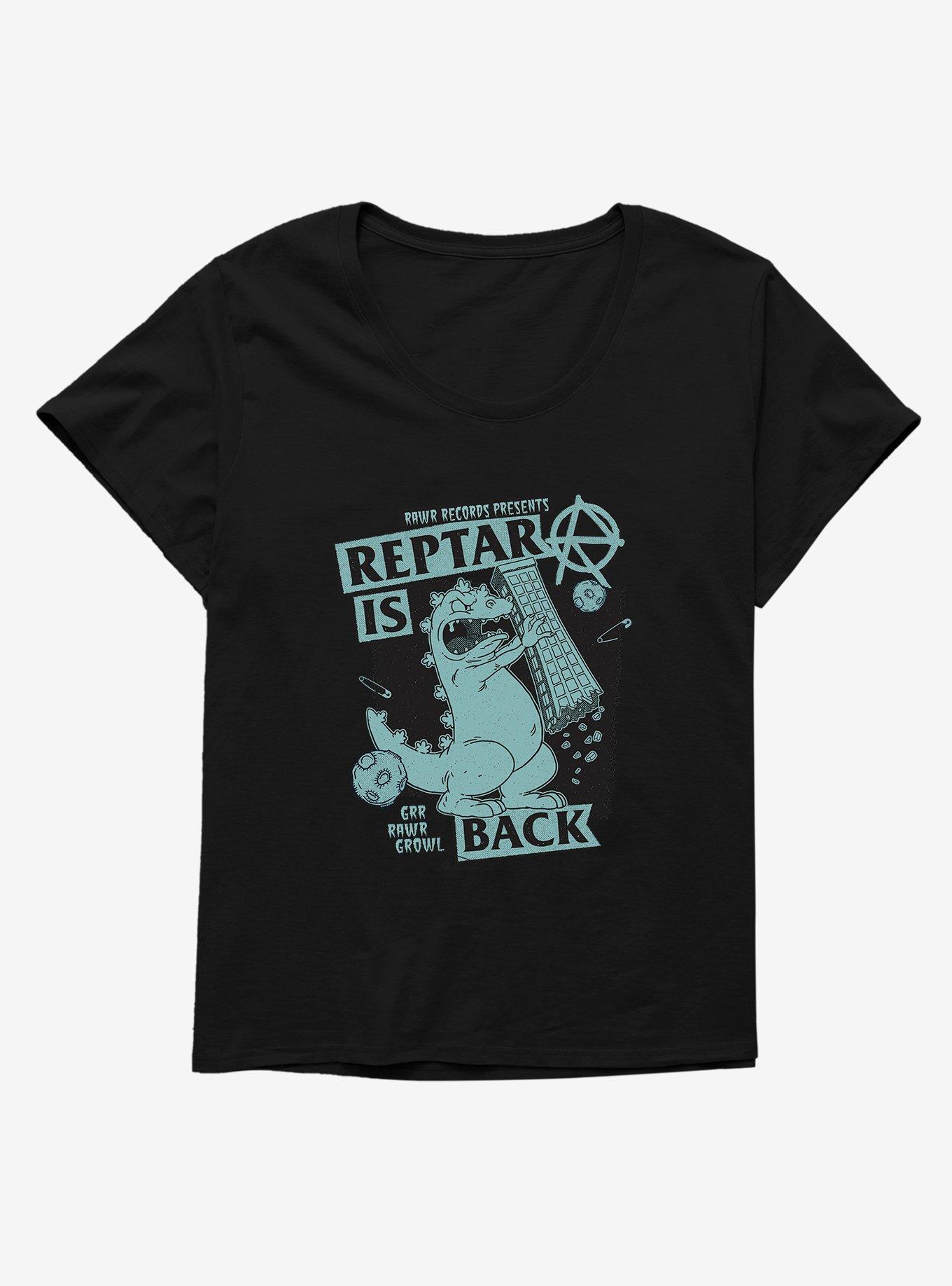Rugrats Punk Poster Reptar Is Back Womens T-Shirt Plus Size | BoxLunch
