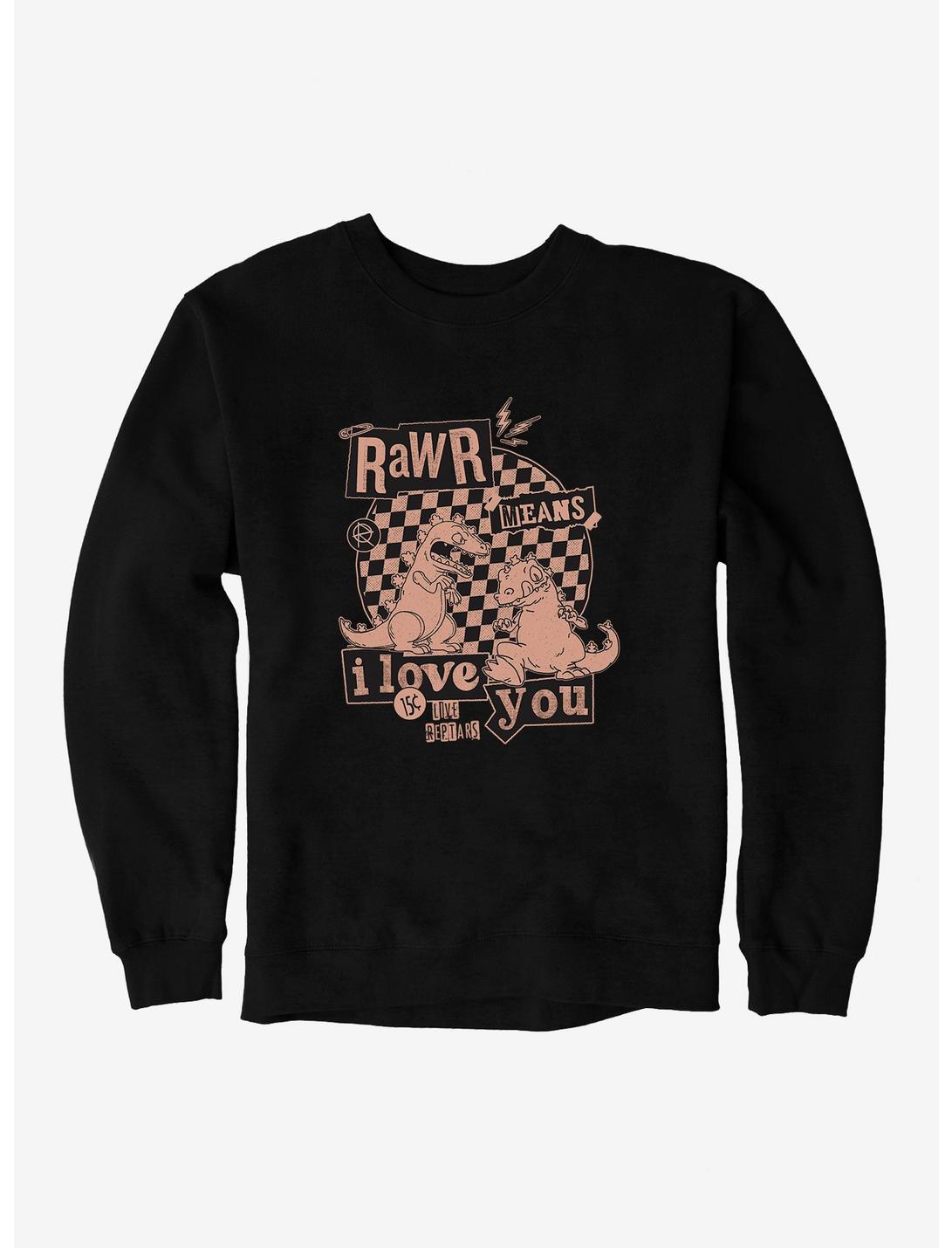 Rugrats Punk Poster Rawr Means I Love You Sweatshirt, , hi-res