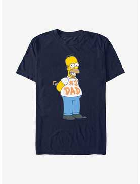 The Simpsons Father's Day Number 1 Dad Homer T-Shirt, , hi-res