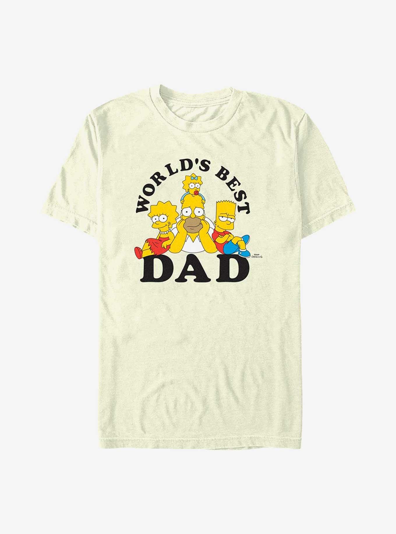 The Simpsons Father's Day World's Best Dad T-Shirt, NATURAL, hi-res