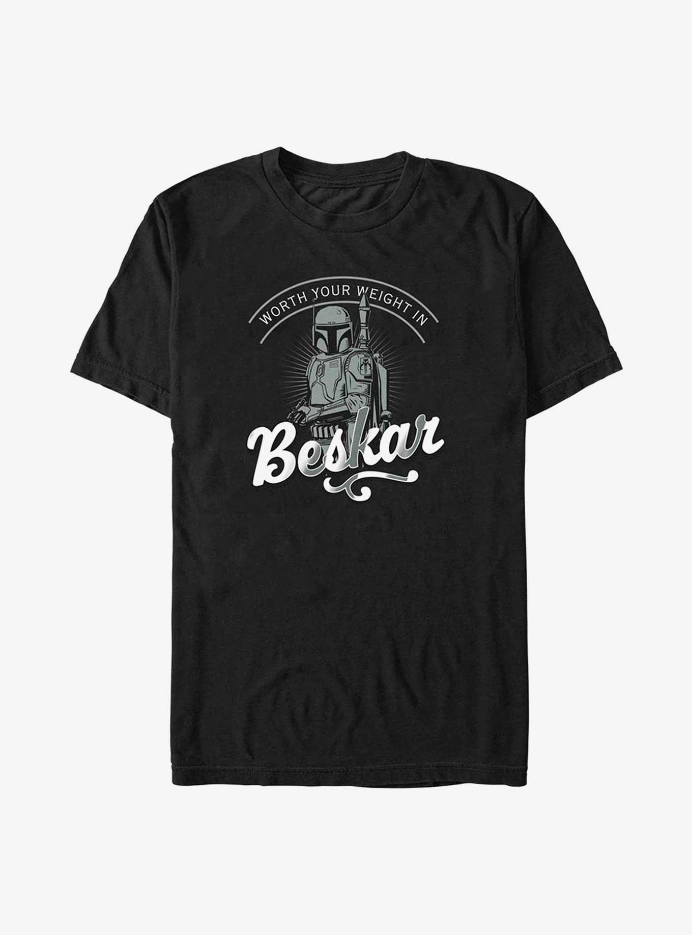 Star Wars Father's Day Weight In Beskar T-Shirt, BLACK, hi-res