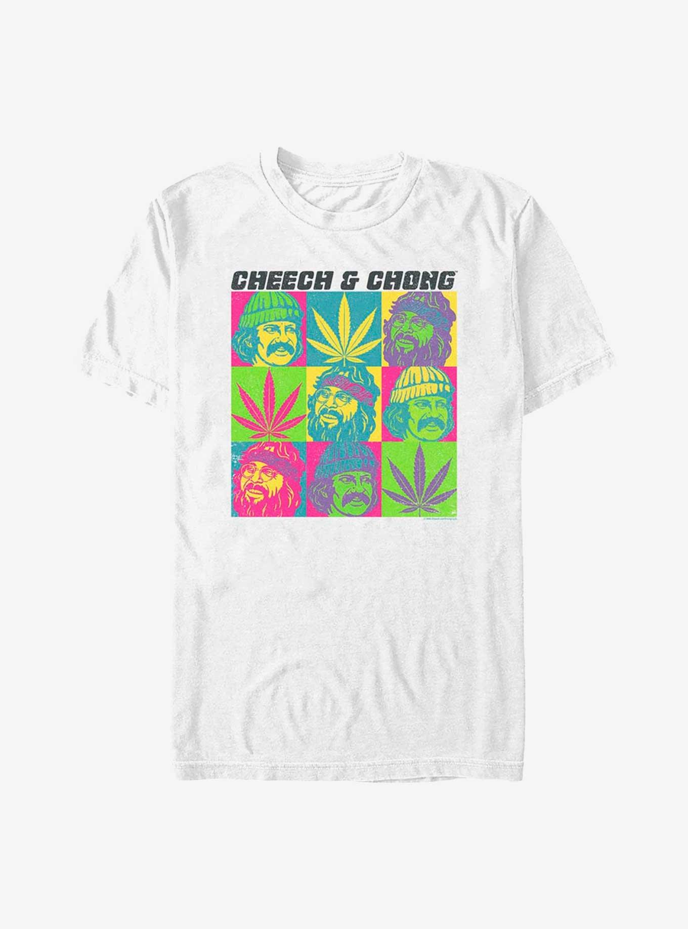 Cheech And Chong Colored Squares Boxup T-Shirt, WHITE, hi-res
