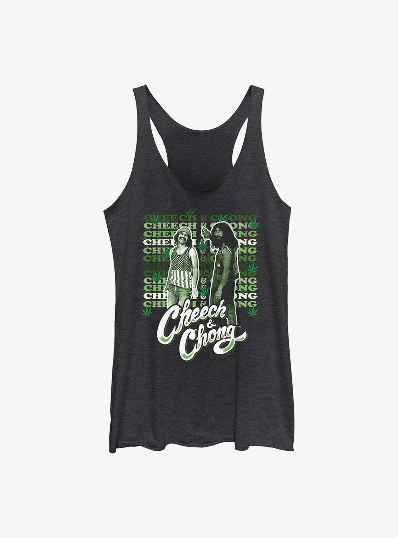 Cheech And Chong High Stack Girls Tank, BLK HTR, hi-res