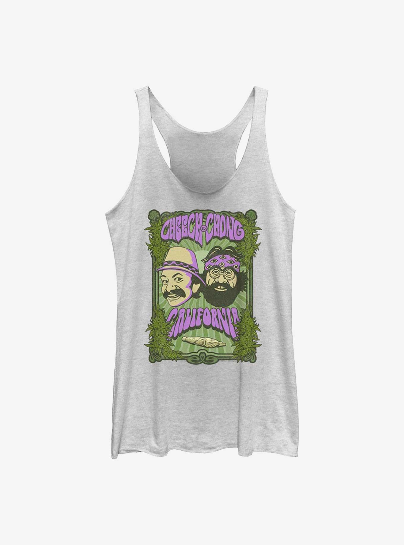 Cheech And Chong Purp Psychedelics Girls Tank, WHITE HTR, hi-res