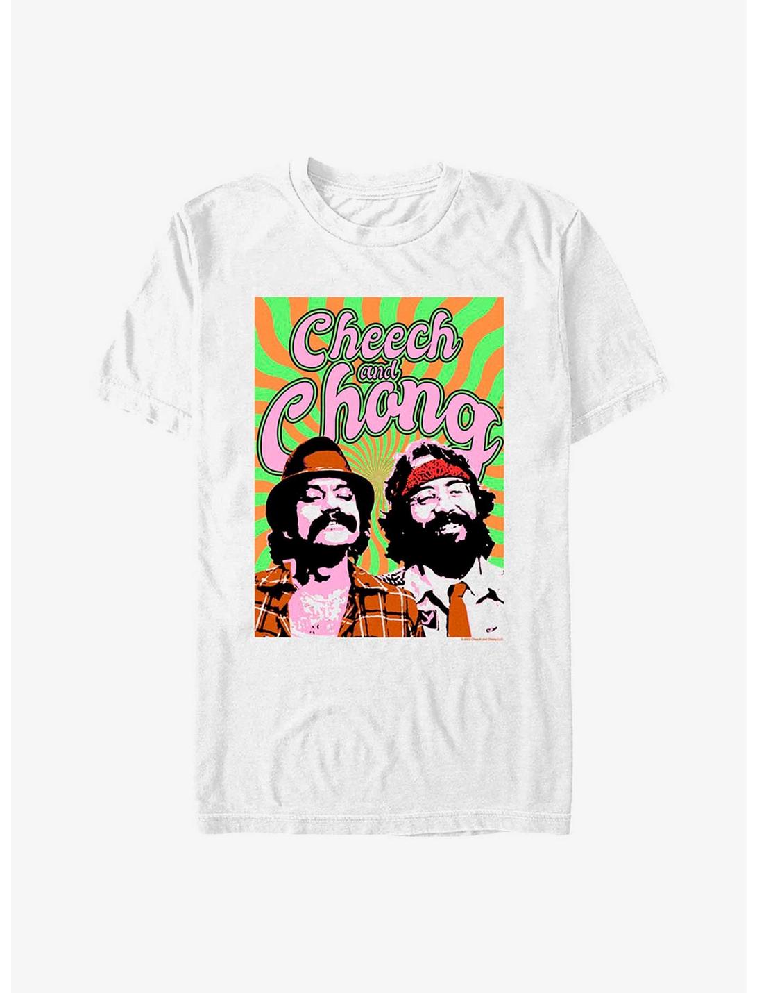 Cheech And Chong Trippy T-Shirt, WHITE, hi-res
