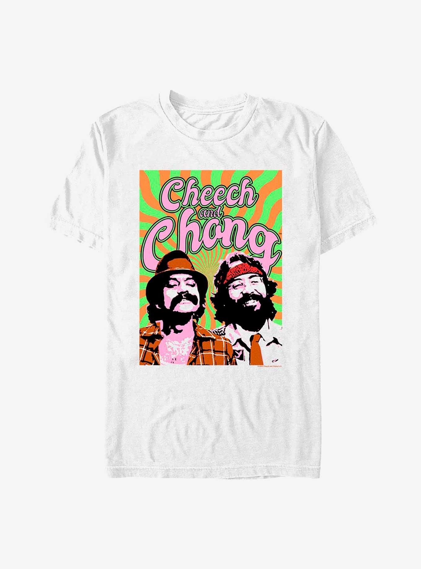 Cheech And Chong Trippy T-Shirt, WHITE, hi-res