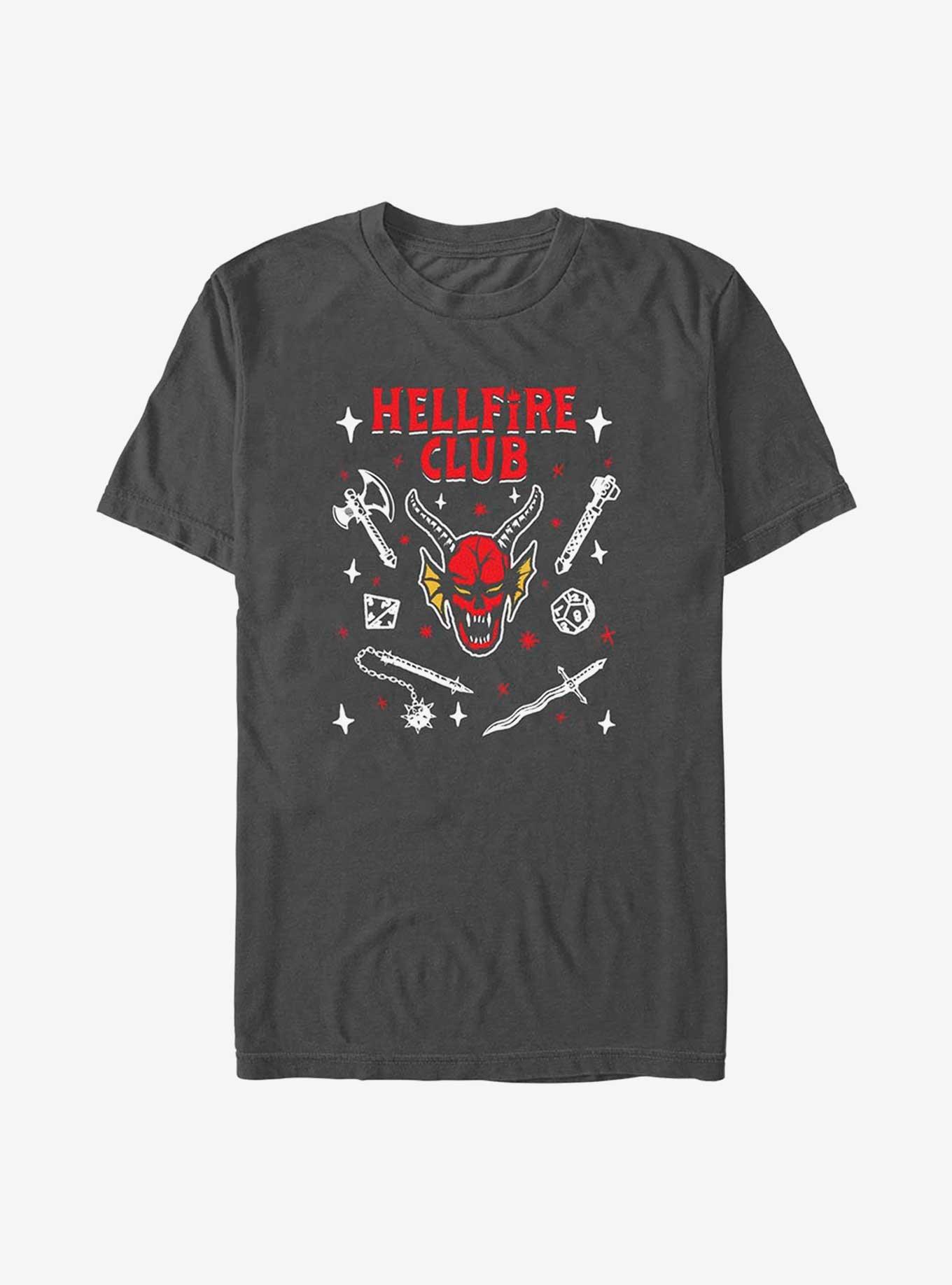 Stranger Things Textbook Hellfire Club T-Shirt, CHARCOAL, hi-res