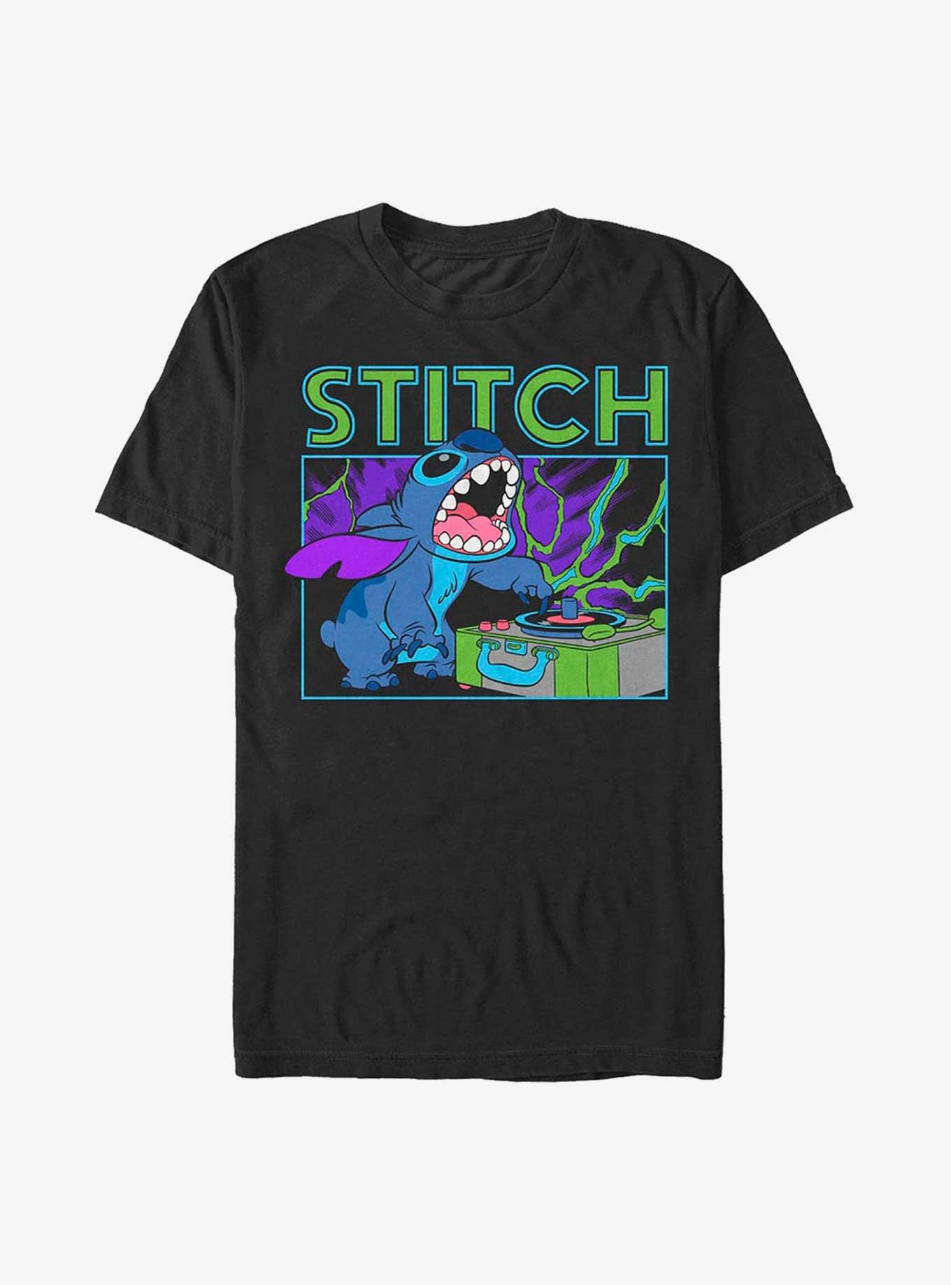 Disney Lilo And Stitch Dj Stitch T-Shirt, BLACK, hi-res