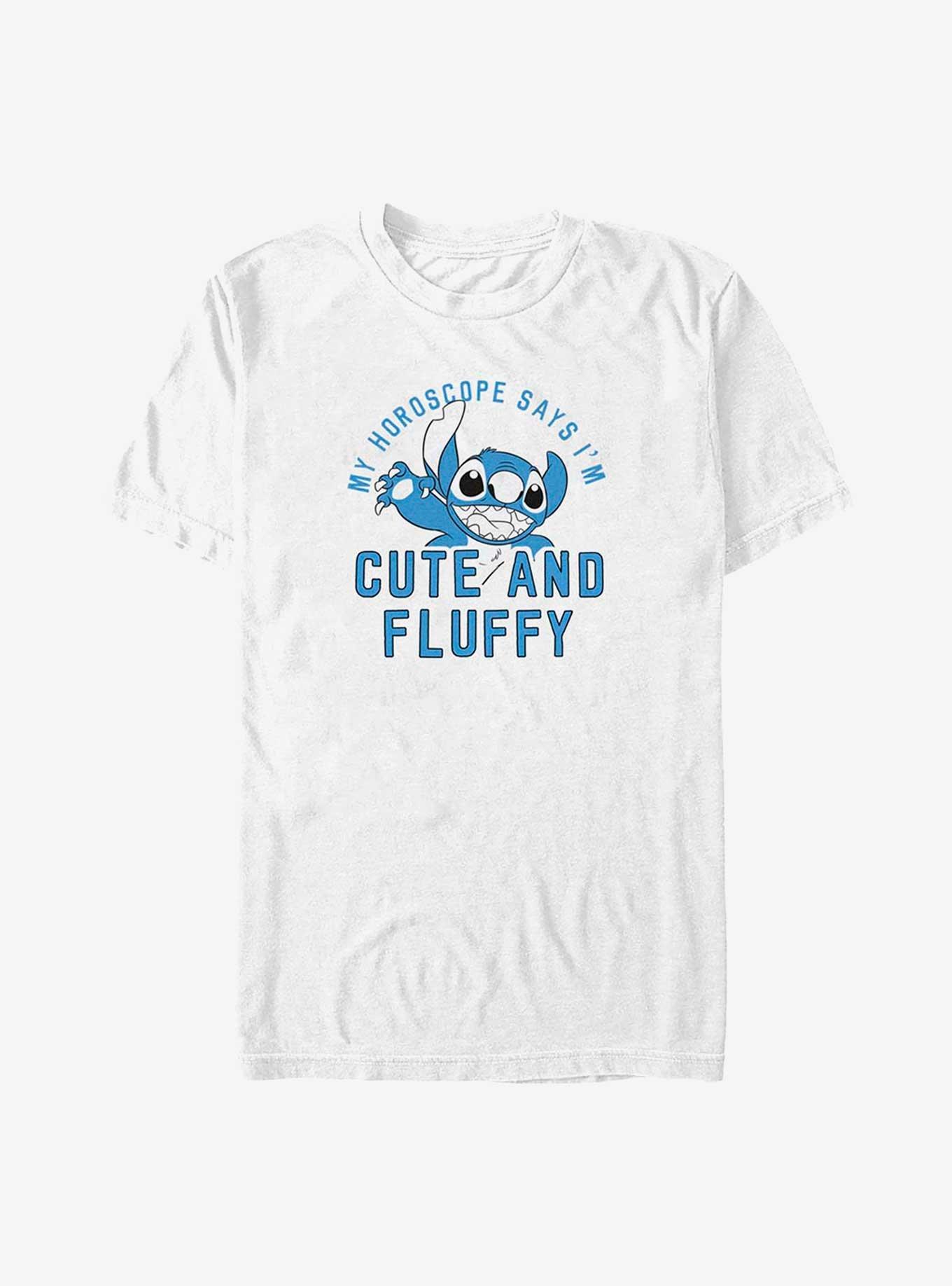 Disney Lilo And Stitch Fluffy Horoscope T-Shirt, WHITE, hi-res