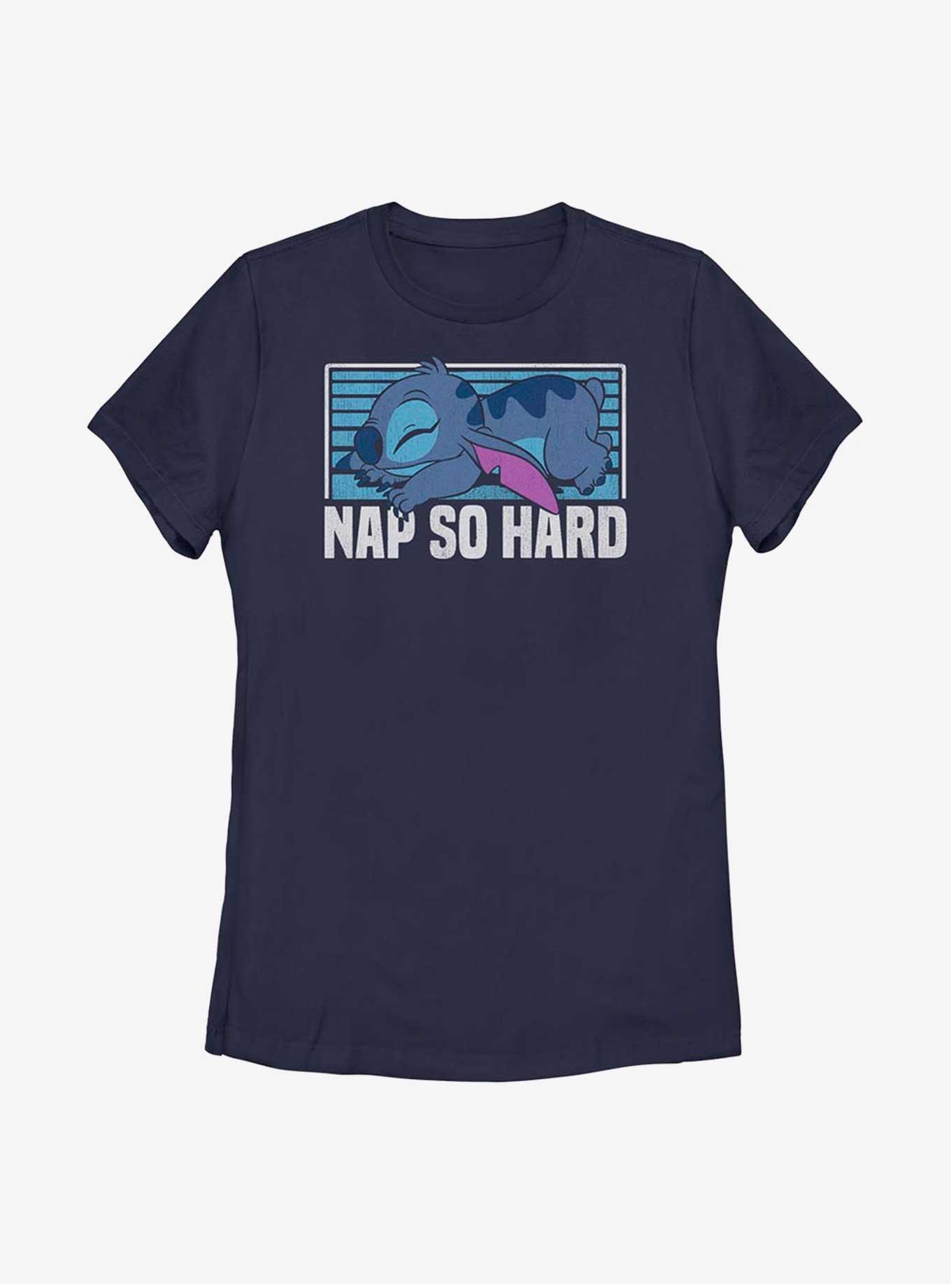 Disney Lilo And Stitch Nap Womens T-Shirt, NAVY, hi-res