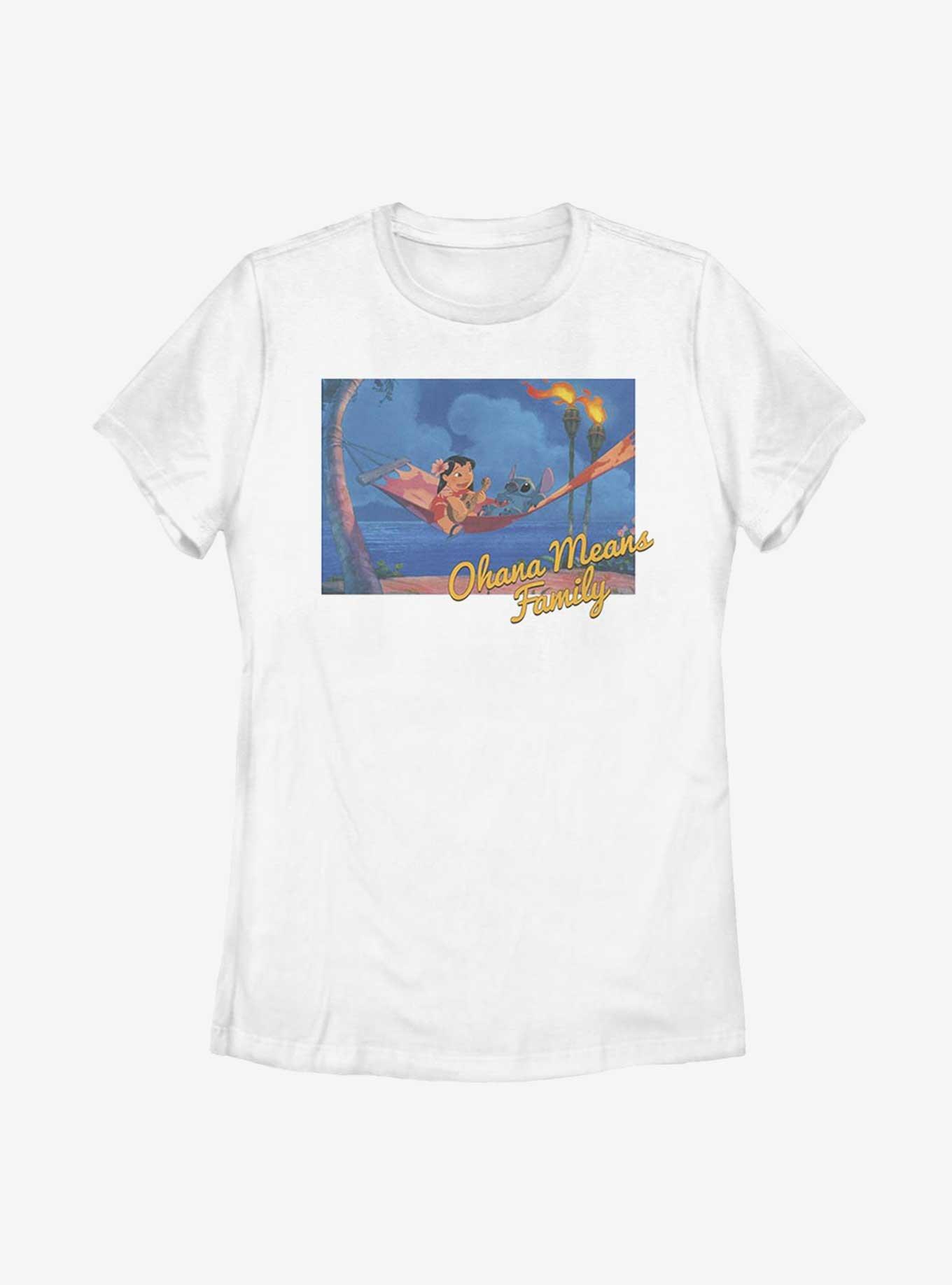 Disney Lilo And Stitch Ohana Hammock Womens T-Shirt, WHITE, hi-res