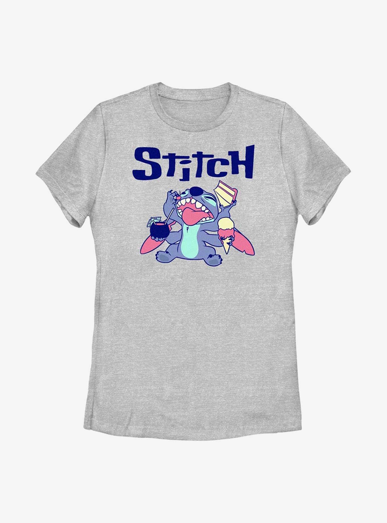 Disney Lilo And Stitch Eat Womens T-Shirt, ATH HTR, hi-res