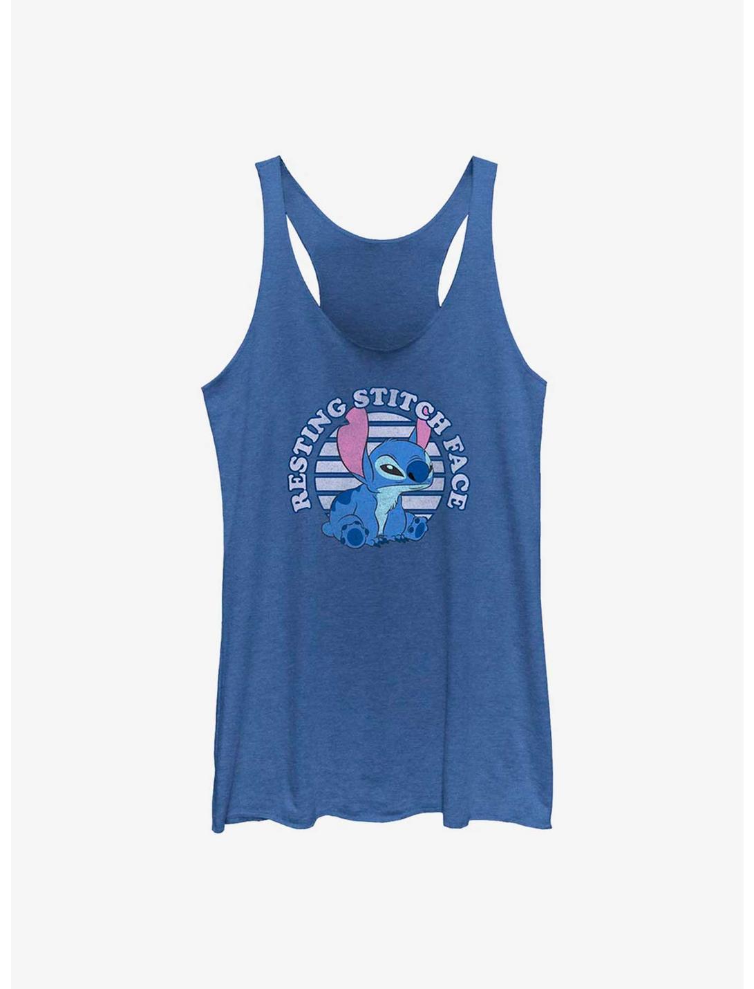 Disney Lilo And Stitch Face Womens Tank Top, ROY HTR, hi-res