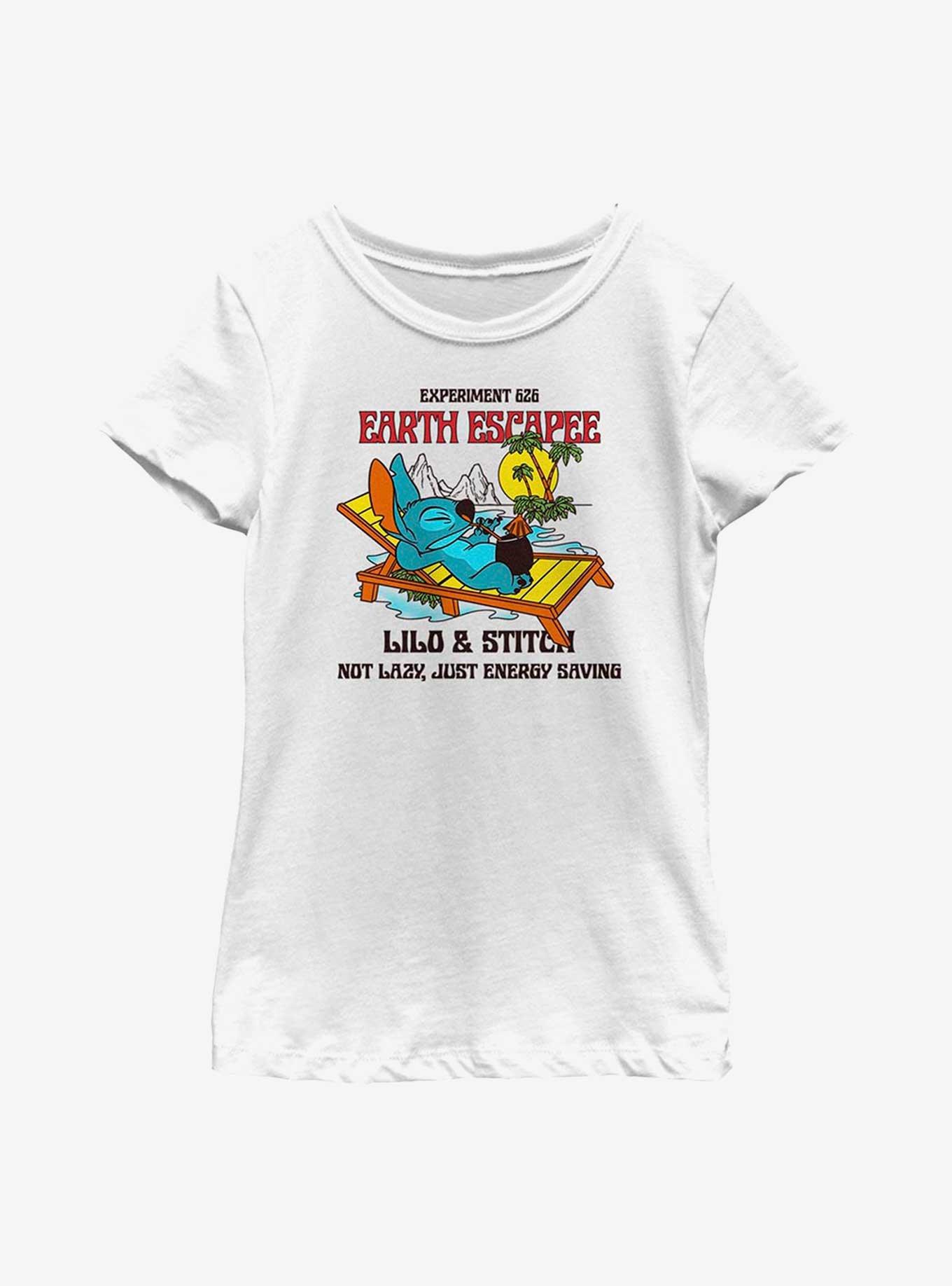 Disney Lilo And Stitch Lazy Stitch Back Youth Girls T-Shirt, , hi-res