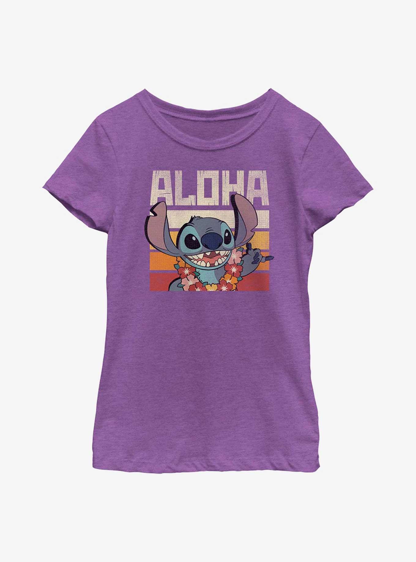 Disney Lilo And Stitch Says Aloha Youth Girls T-Shirt, , hi-res