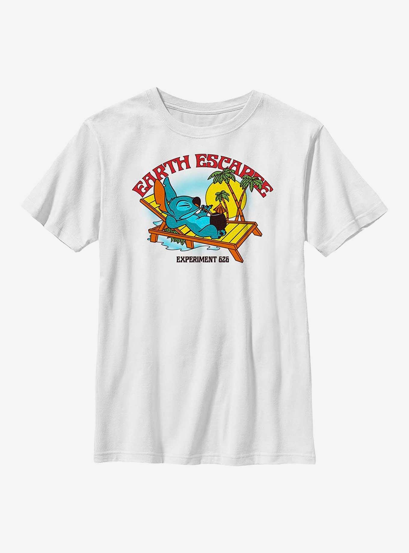 Disney Lilo And Stitch Lazy Stitch Youth T-Shirt, WHITE, hi-res