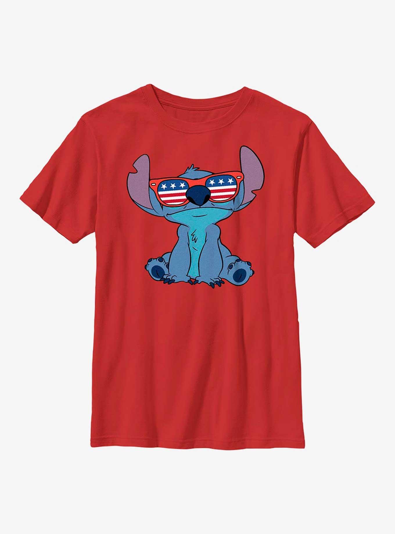 Disney Lilo And Stitch Sunglasses Youth T-Shirt, RED, hi-res