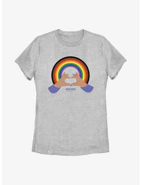 Rebel Girls Hand Heart Rainbow Womens T-Shirt, , hi-res