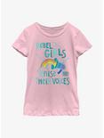 Rebel Girls Raise Their Voices Youth Girls T-Shirt, PINK, hi-res