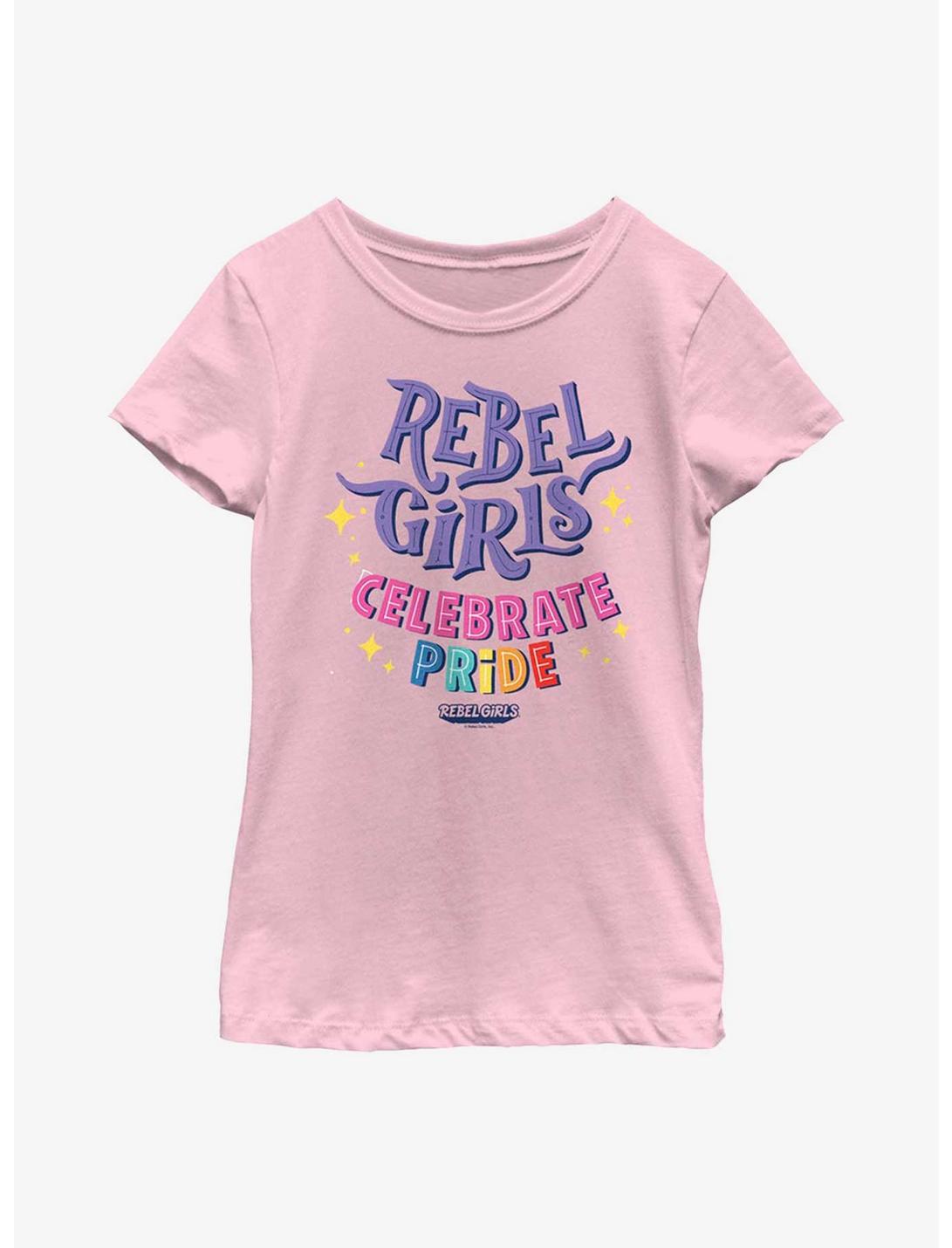 Rebel Girls Celebrate Pride Youth Girls T-Shirt, PINK, hi-res