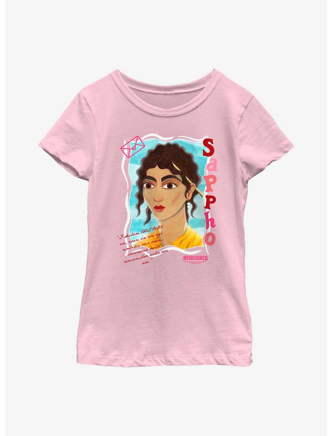 Rebel Girls Poet Sappho Youth Girls T-Shirt, PINK, hi-res