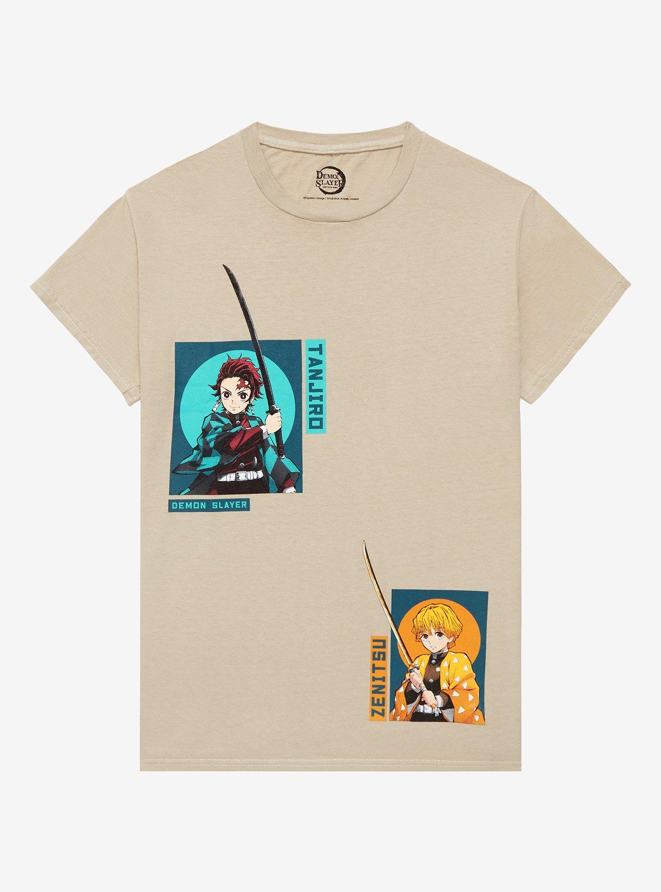 Demon Slayer: Kimetsu No Yaiba Tanjiro & Zenitsu Boyfriend Fit Girls T-Shirt, MULTI, hi-res