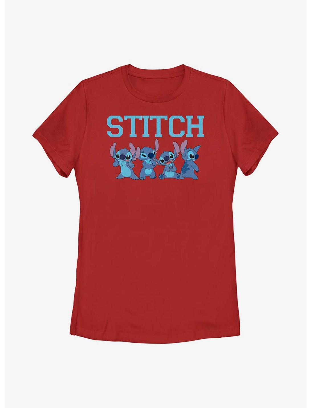 Disney Lilo And Stitch Happy Stitch Womens T-Shirt, RED, hi-res