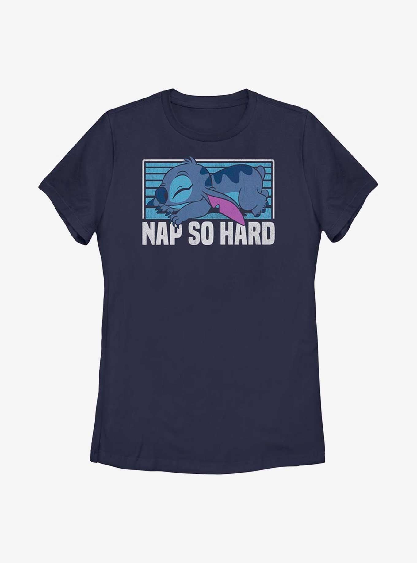 Disney Lilo And Stitch Nap Womens T-Shirt, NAVY, hi-res view 1