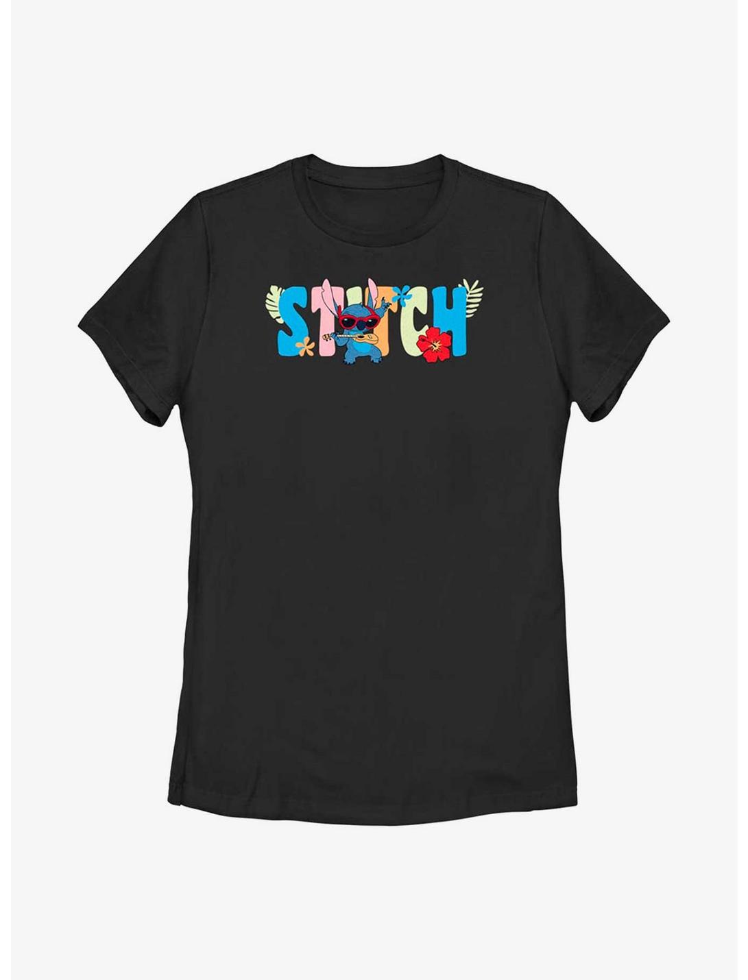 Disney Lilo And Stitch Tropic Shades Womens T-Shirt, BLACK, hi-res