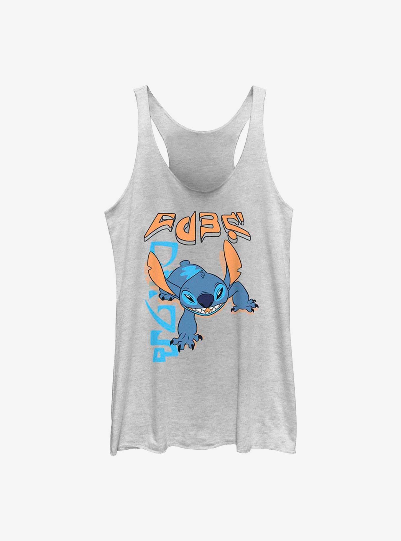 Disney Lilo And Stitch Tiger Crawl Back Womens Tank Top, WHITE HTR, hi-res
