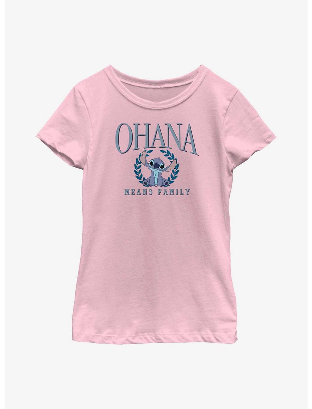 Disney Lilo And Stitch Collegiate Youth Girls T-Shirt, PINK, hi-res