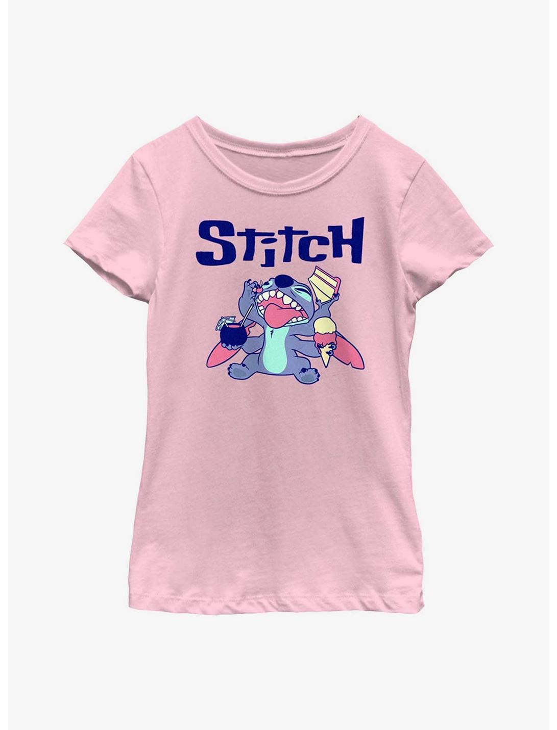 Disney Lilo And Stitch Eat Youth Girls T-Shirt, PINK, hi-res