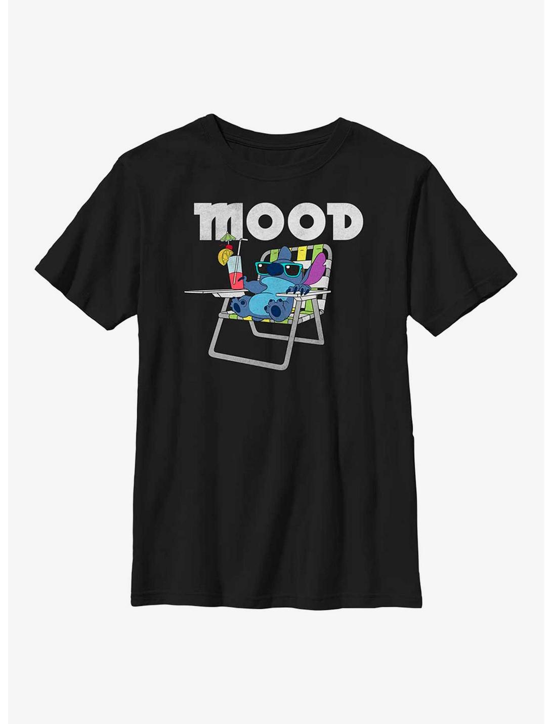 Disney Lilo And Stitch Mood Youth T-Shirt, BLACK, hi-res