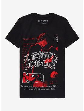 Plus Size Death Note Light & Ryuk Red Collage Boyfriend Fit Girls T-Shirt, , hi-res