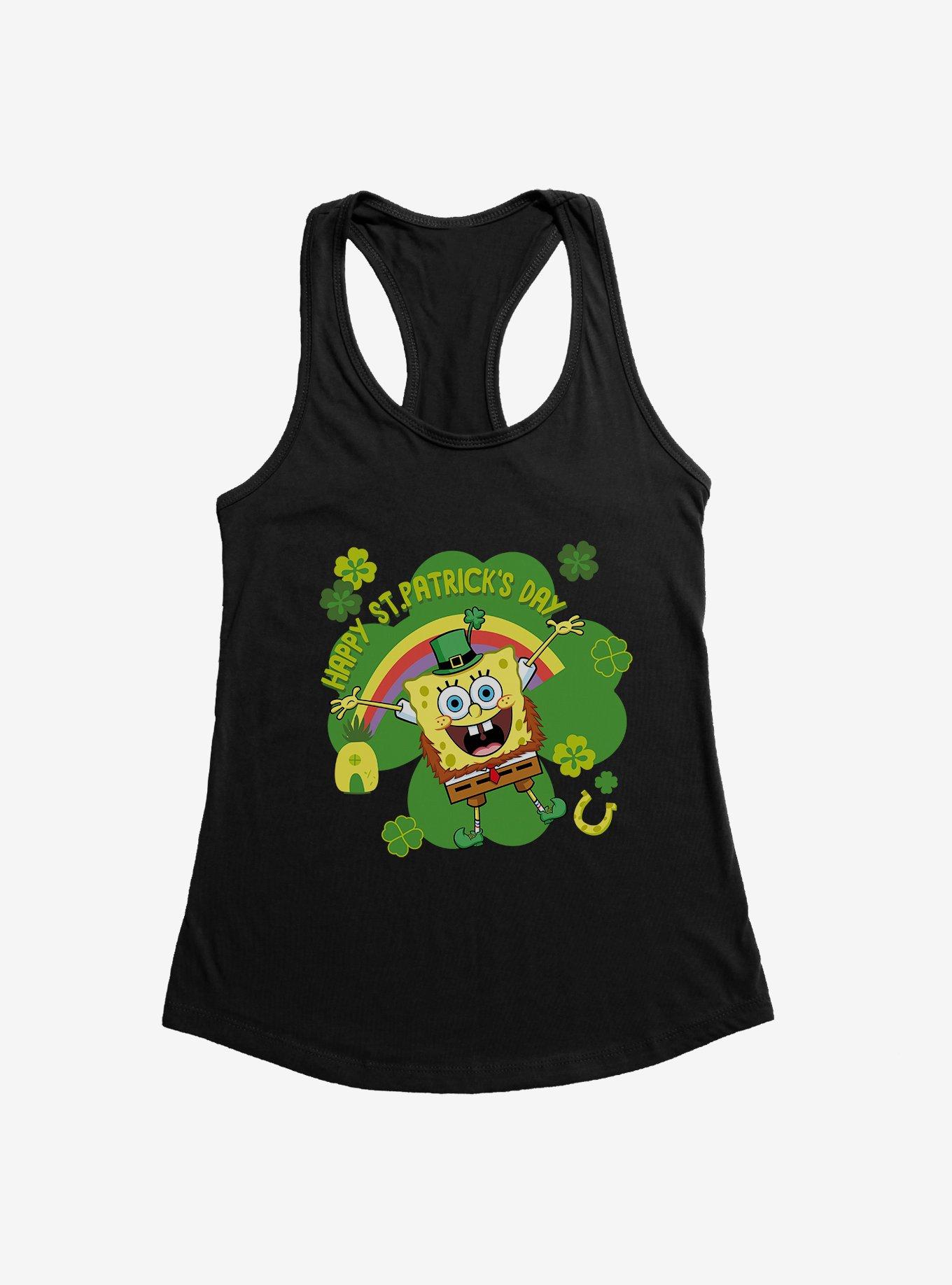 SpongeBob SquarePants Happy St. Patrick's Day Girls Tank, , hi-res