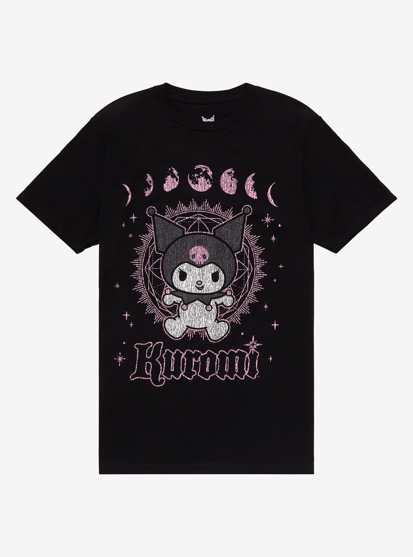 Kuromi Cosmic Moon Phase Boyfriend Fit Girls T-Shirt