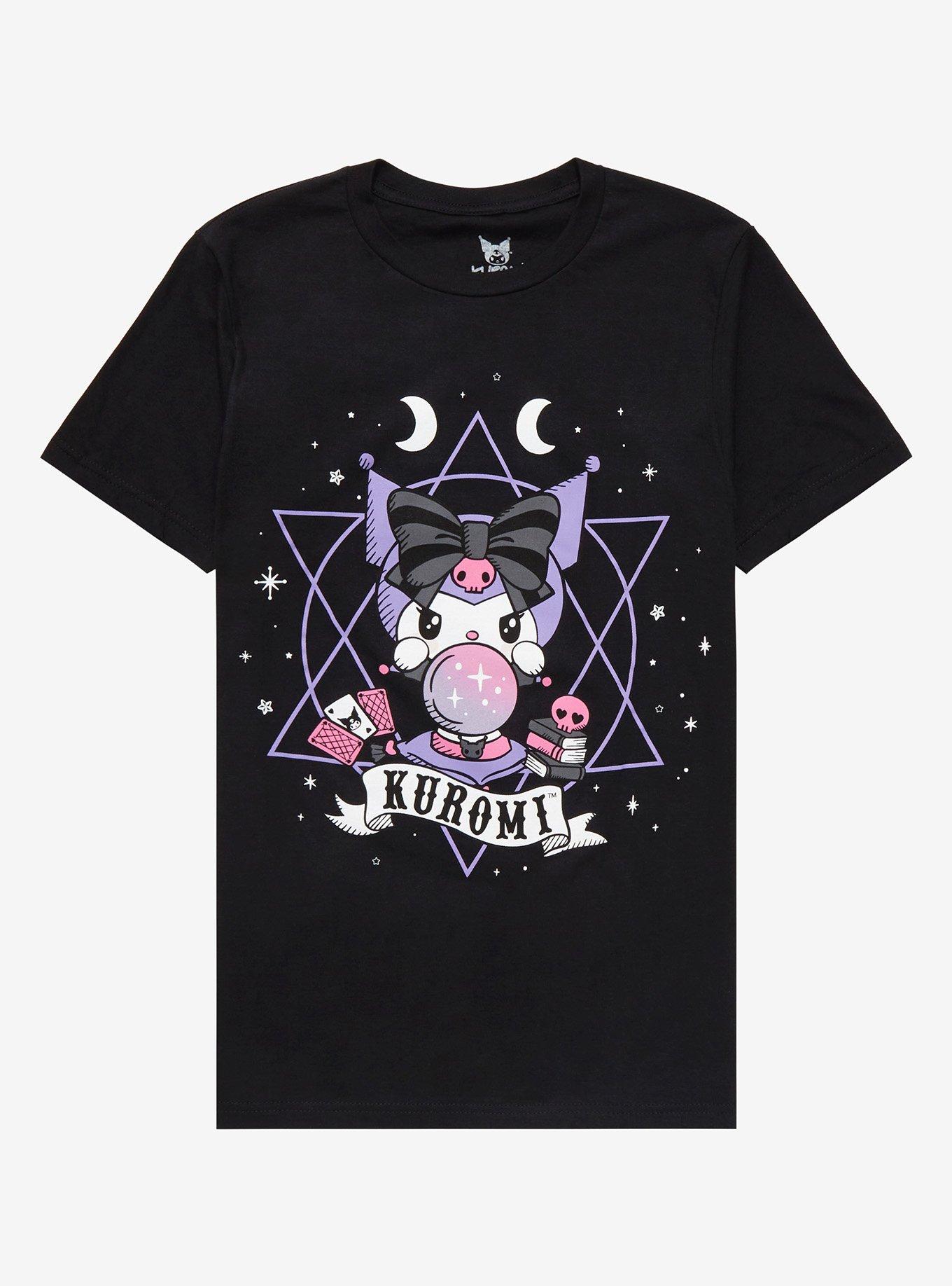 Kuromi Fortune Telling Boyfriend Fit Girls T-Shirt, MULTI, hi-res