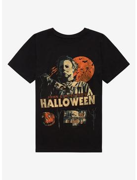 Halloween Vintage Poster Boyfriend Fit Girls T-Shirt, , hi-res