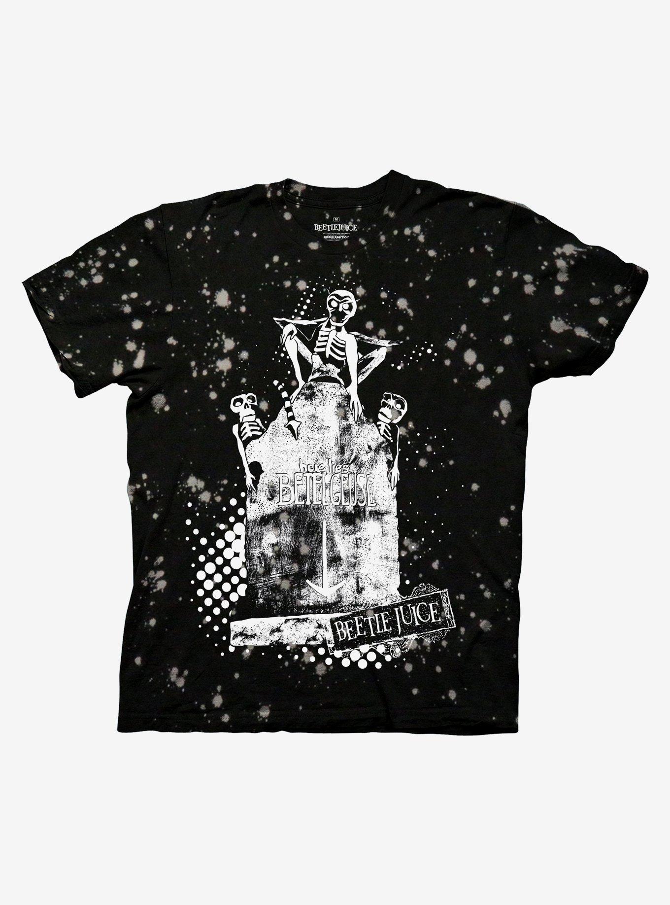 Beetlejuice Tombstone Paint Splatter Boyfriend Fit Girls T-Shirt, MULTI, hi-res