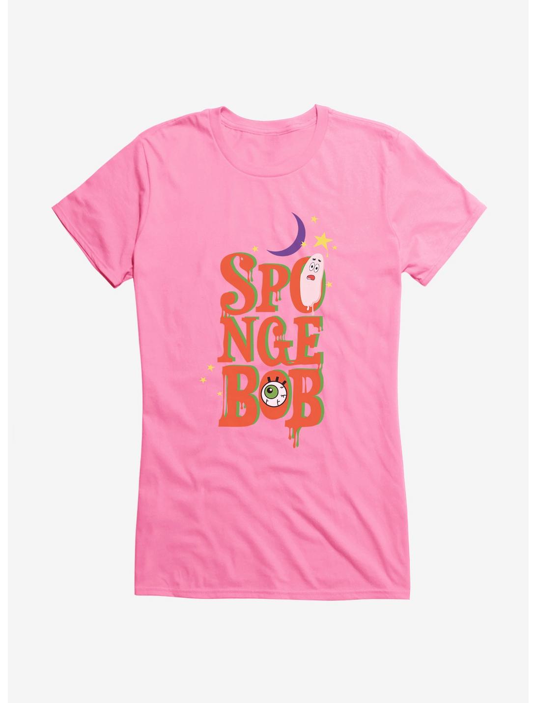 SpongeBob SquarePants Halloween Spooky Font Girls T-Shirt, , hi-res