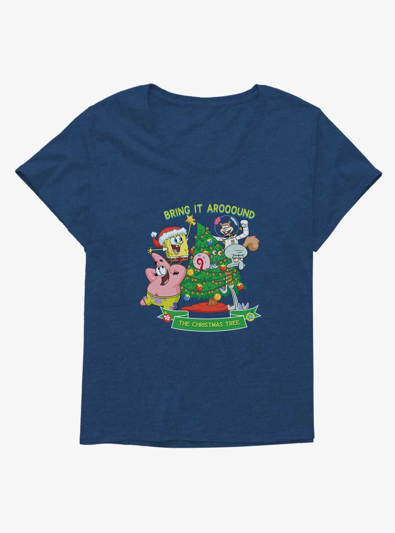 SpongeBob SquarePants Around The Christmas Tree Girls T-Shirt Plus Size, , hi-res