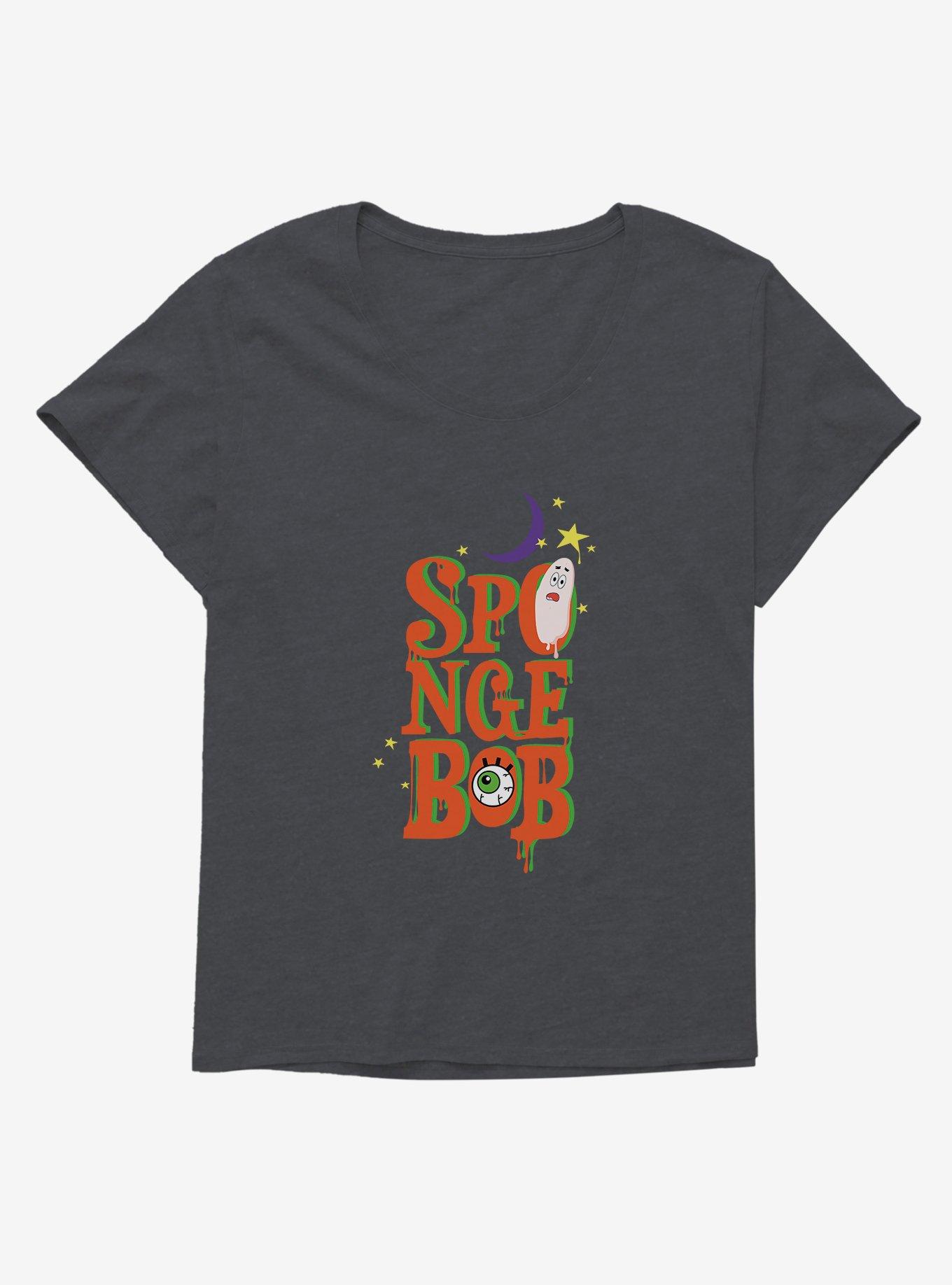 SpongeBob SquarePants Halloween Spooky Font Girls T-Shirt Plus Size, , hi-res
