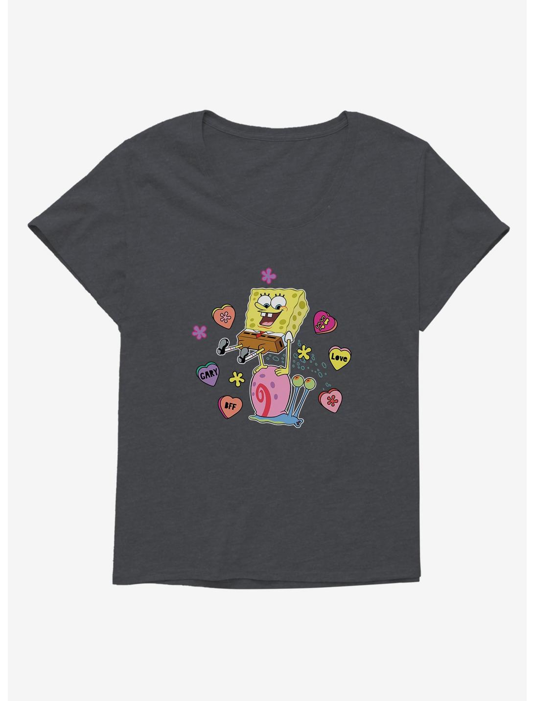 SpongeBob SquarePants Valentine Conversation Hearts Girls T-Shirt Plus Size, , hi-res