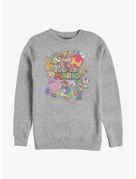 Nintendo Super Mario Color Collage Sweatshirt, , hi-res
