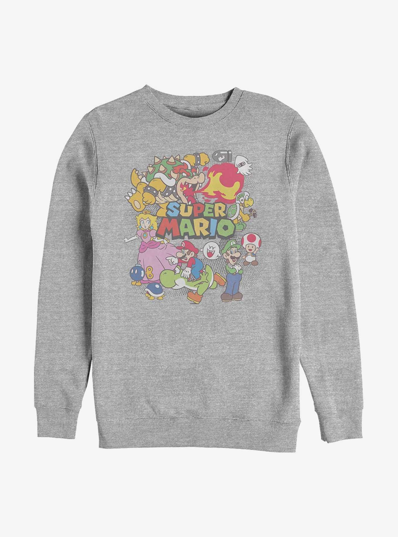 Nintendo Super Mario Color Collage Sweatshirt, , hi-res